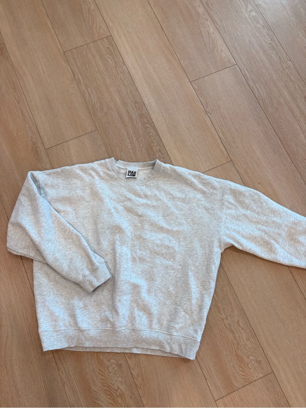 Harlow Light Gray Crewneck Sweater
